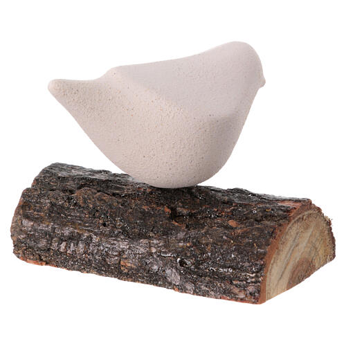 Bird on trunk natural color fireclay Centro Ave h 7 cm 4