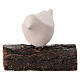 Bird on trunk natural color fireclay Centro Ave h 7 cm s1
