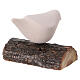 Bird on trunk natural color fireclay Centro Ave h 7 cm s4