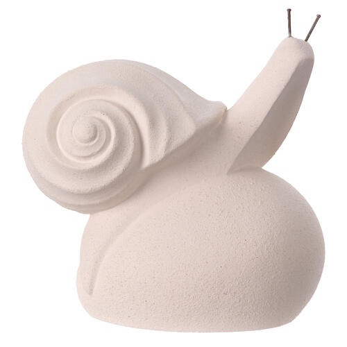 Caracol estilizado acabamento natural argila refratária Centro Ave h 12 cm 1