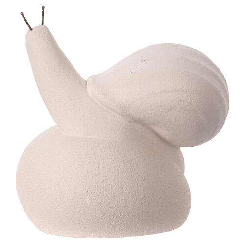 Caracol estilizado acabamento natural argila refratária Centro Ave h 12 cm 3
