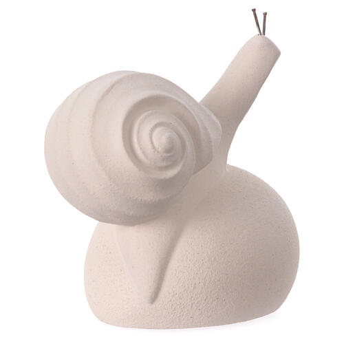 Caracol estilizado acabamento natural argila refratária Centro Ave h 12 cm 4