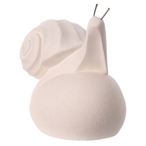 Stylized snail natural color refractory clay Centro Ave h 12 cm 2