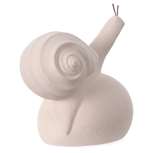 Stylized snail natural color refractory clay Centro Ave h 12 cm 4