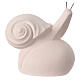 Stylized snail natural color refractory clay Centro Ave h 12 cm s1