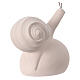 Stylized snail natural color refractory clay Centro Ave h 12 cm s4