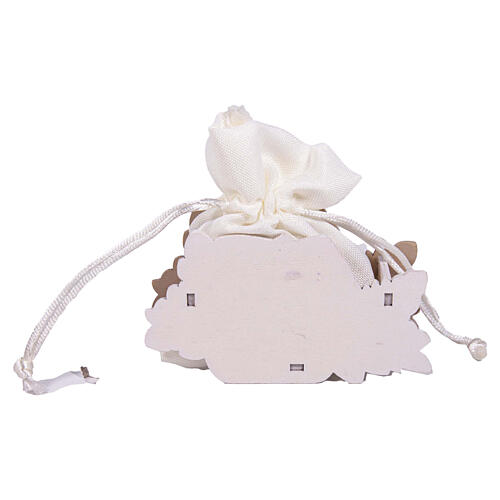 First Communion favor bag in polyester 8 cm 3