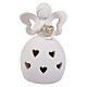 Angel-shaped favour with cut-out hearts and LED light, h 4 in s1