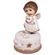 Porcelain angel-shaped music box, religious favour, h 5 in s2