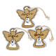 Angel-shaped wooden ornament, religious favour, 2 in s2