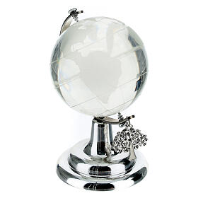 Globe with Tree of Life, religious favour, h 3 in