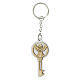 Wooden keyring, key with an angel, h 1.2 in s1