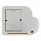 Portafoto Sacra Famiglia bianco oro 17x13 cm resina s2