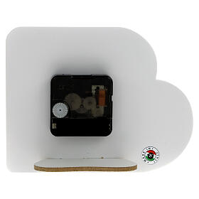 Orologio resina Sacra Famiglia oro e bianco dimensioni 17x13 cm