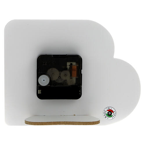 Orologio resina Sacra Famiglia oro e bianco dimensioni 17x13 cm 2