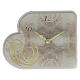 Orologio resina Sacra Famiglia oro e bianco dimensioni 17x13 cm s1