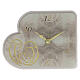 Relógio de mesa resina Sagrada Família ouro e branco 17x13 cm s1