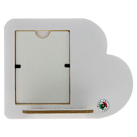 White and colored Confirmation photo frame 17x13 cm resin