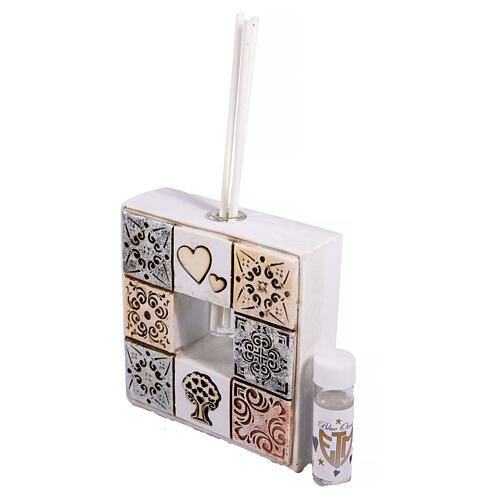 Difusor decorado Árbol de la Vida corazones 10x10 cm 2