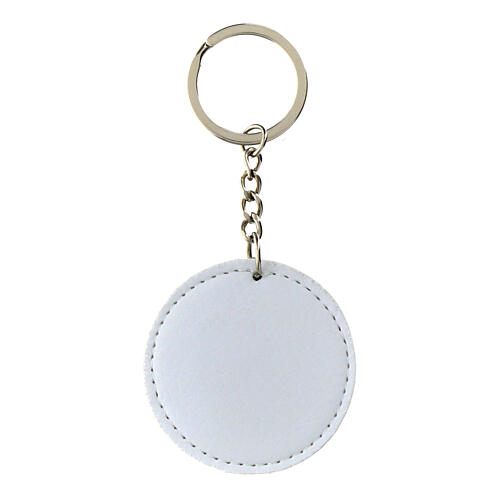 Round silver Tree of Life key ring, height 5 cm 2