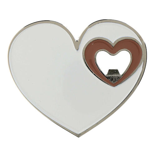 Heart-shaped magnetic cap opener, 3.5x4 in 1