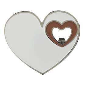 Apribottiglie con calamita a cuore 9x9,5 cm