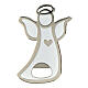 Angel-shaped magnetic cap opener, white and silver, h 4 in s1