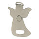 Angel-shaped magnetic cap opener, white and silver, h 4 in s2
