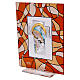 Bomboniera battesimo quadretto Maria 14x11 cm ambra s2