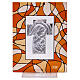 Mary square baptism favor 14x11 cm amber s3