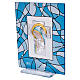 Bomboniera acquamarina battesimo quadretto 14x11 cm Maria s2