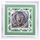 Christ photo frame in green, small 17x17 cm s1