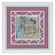 Cuadrito maternidad rosa idea regalo bautismo 17x17 cm s1