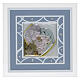 Quadretto Sacra Famiglia 17x17 cm celeste idea regalo s1