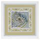 Holy Family picture, ivory-coloured frame, wedding gift idea, 7x7 in s1