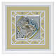 Quadretto idea regalo Sacra Famiglia avorio 17x17 cm  s1