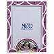 Porta-retrato de vidro moldura cor-de-rosa maternidade 10x7 cm batismo s1