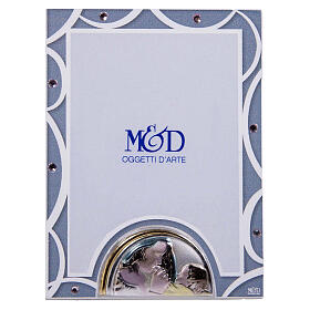 Bilderrahmen aus Glas zur Taufe – Mutterschaft, 10 × 7 cm, blauer Rahmen