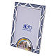 Blue glass photo frame for Baptism, Virgin with Child, 4x3 in s2