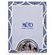 Cadre photo en verre baptême maternité 10x7 cm bord bleu s1