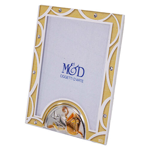 Confirmation photo frame, ivory-coloured glass, 4x3 in 2