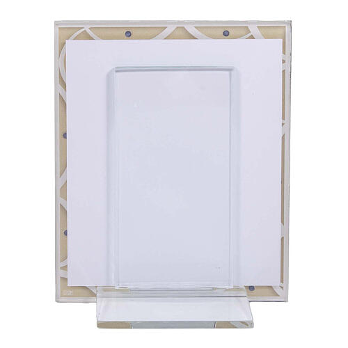 Confirmation photo frame in ivory edge glass 10x7 cm 3