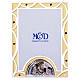 Porta-retrato Sagrada Família moldura cor de marfim 10x7 cm vidro s1