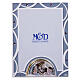 Glass photo frame Holy Family wedding gift 10x7 cm light blue edge s1