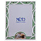 Cadre photo idée cadeau Confirmation 19x14 cm verre vert s1