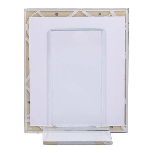 First Communion glass photo frame, ivory-coloured, 7.5x5.5 in 3