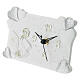 Orologio in resina 9x14 cm cresima cuori bianco s2