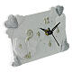 Resin clock 9x14 cm Confirmation hearts white s3