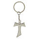 Tau-shaped metallic keychain, religious favour, h 1.5 in s1