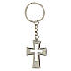 Remerciement porte-clé croix avec pierres h 4 cm métal s2